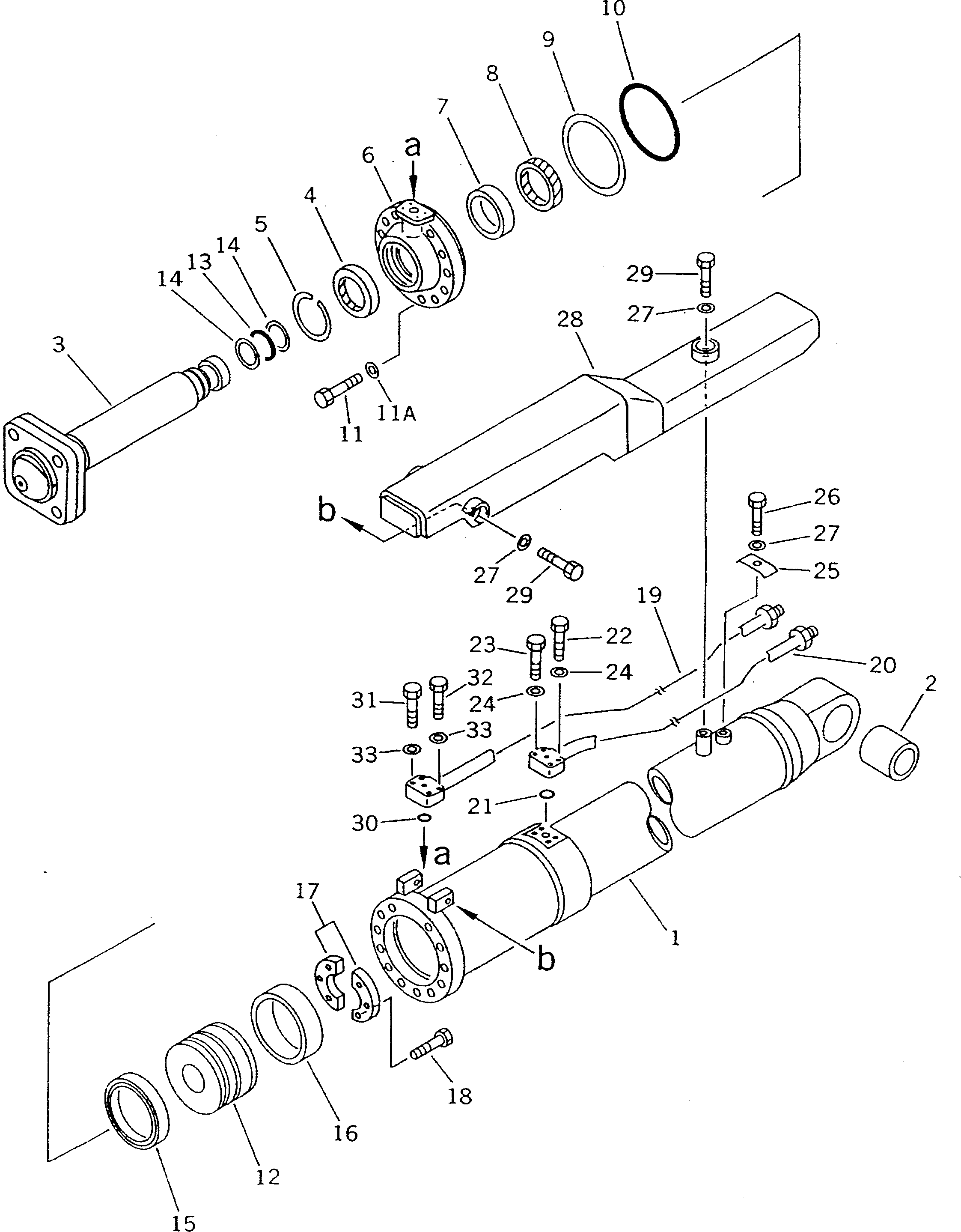 CYLINDER ASS'Y,BLADE TILT 15A-63-02130 KOMATSU