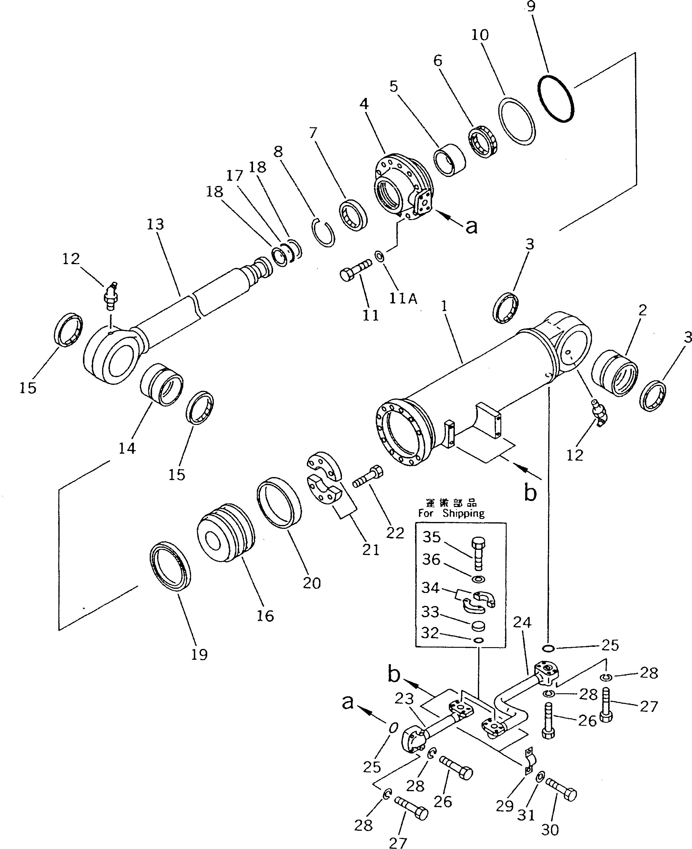 CYLINDER,R.H. 15A-63-42440 KOMATSU
