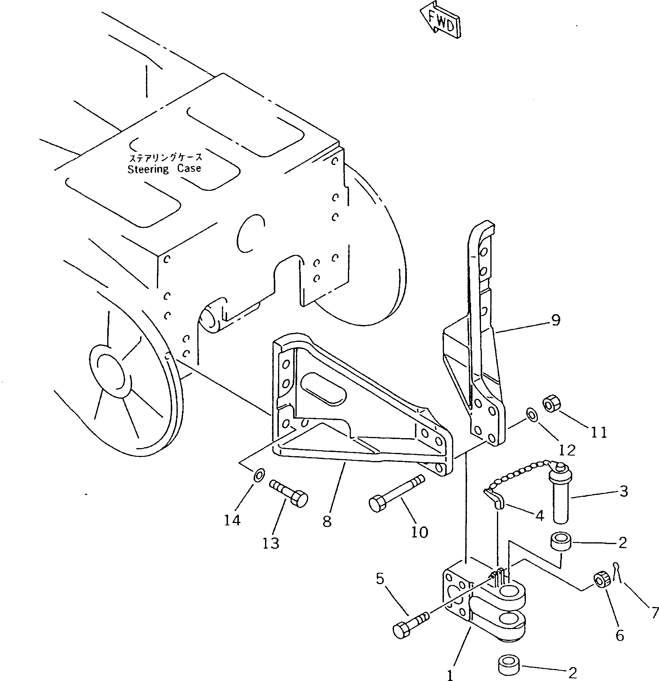 DRAWBAR GROUP (\8\15A-69-X2000) KOMATSU