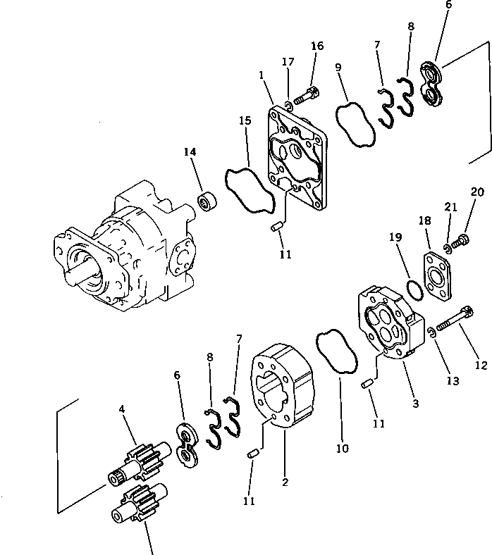 PUMP ASS'Y (SAR 71) 705-32-37740 KOMATSU