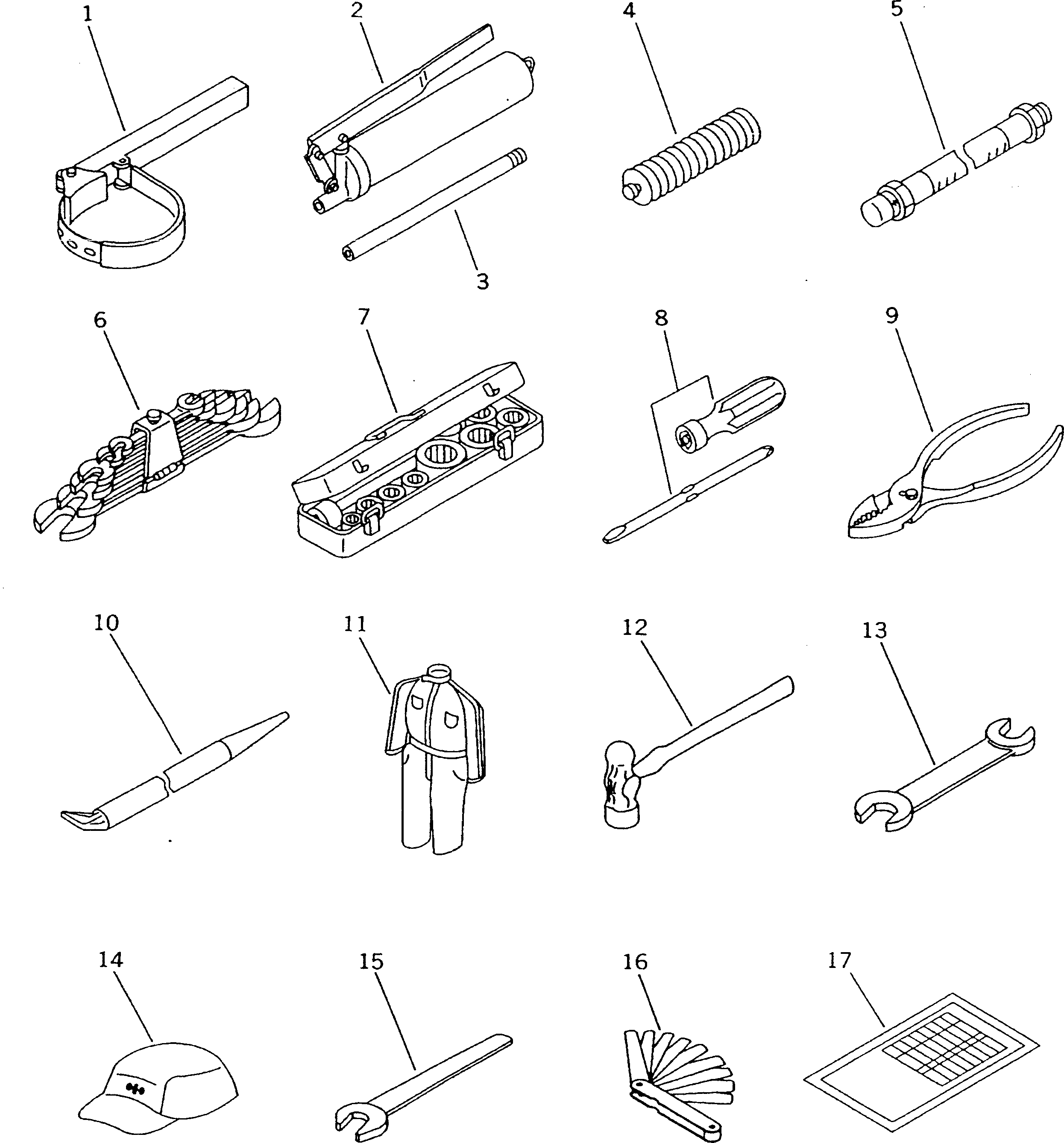 TABLE,SPARE PARTS (ENGLISH) 15A-98-21130 KOMATSU