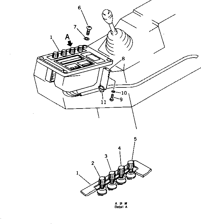 MODE SWITCH 205-06-72161 KOMATSU