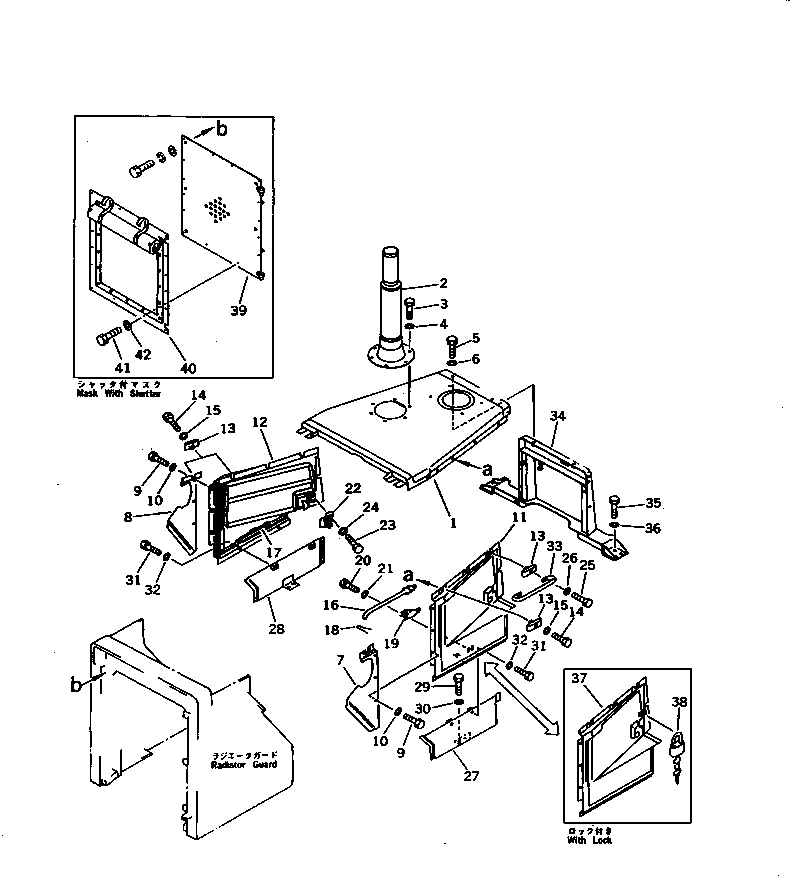 Крышка правая 154-54-43390 KOMATSU