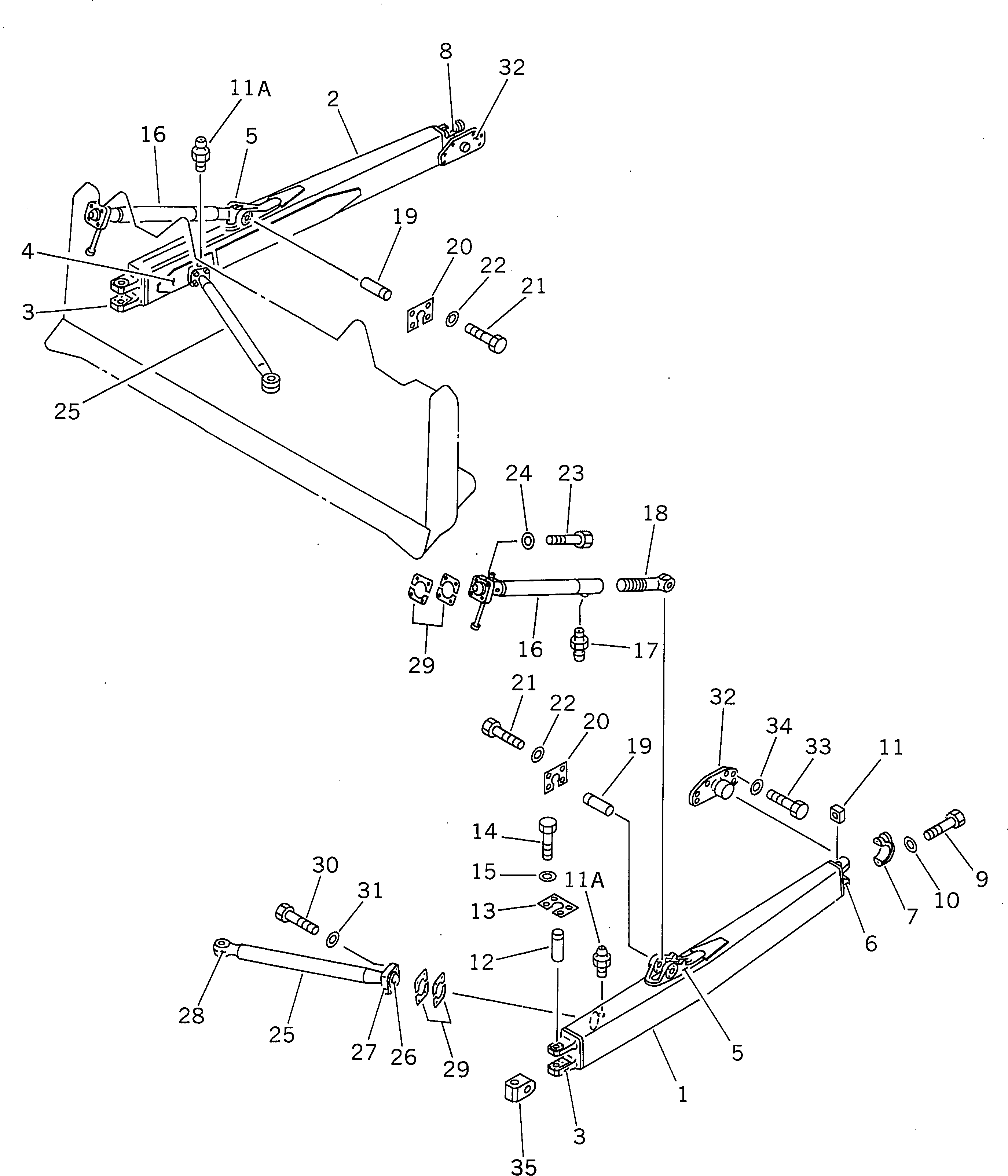 FRAME ASS'Y,R.H. 154-71-00150 KOMATSU