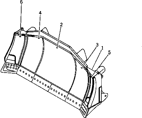 Пластина правая (сварная) 195-71-51760 KOMATSU