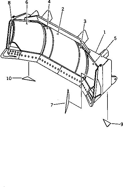 BLADE ASS'Y 195-937-6250 KOMATSU