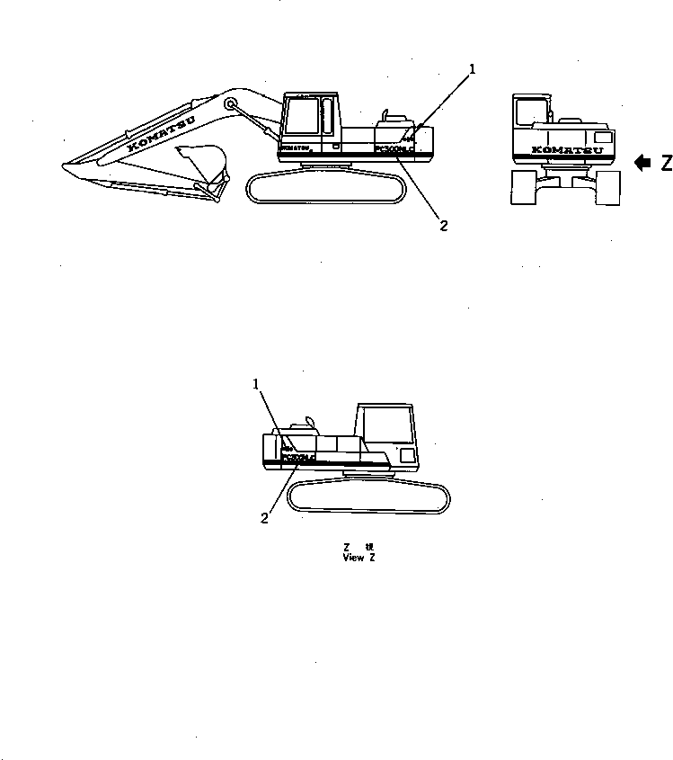 PLATE, MARK,PC300NLC 207-00-31730 KOMATSU