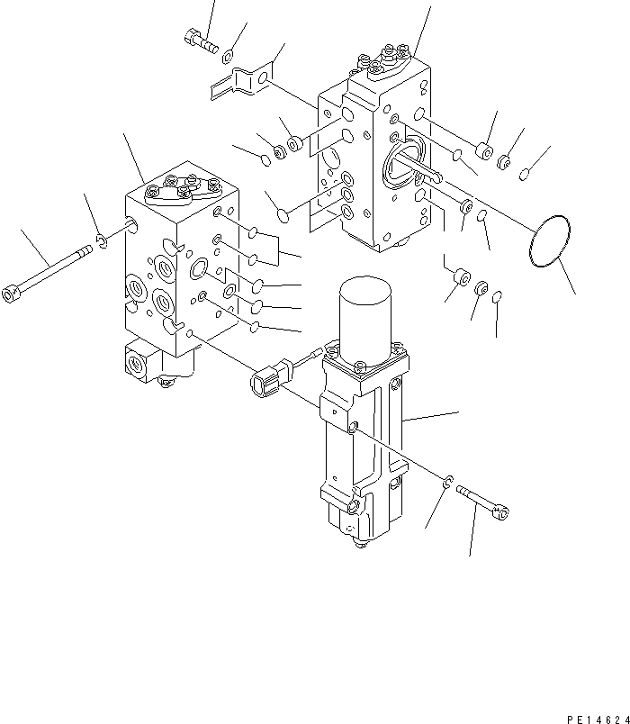 SERVO VALVE SUB A.,REAR (708-25-16701) KOMATSU