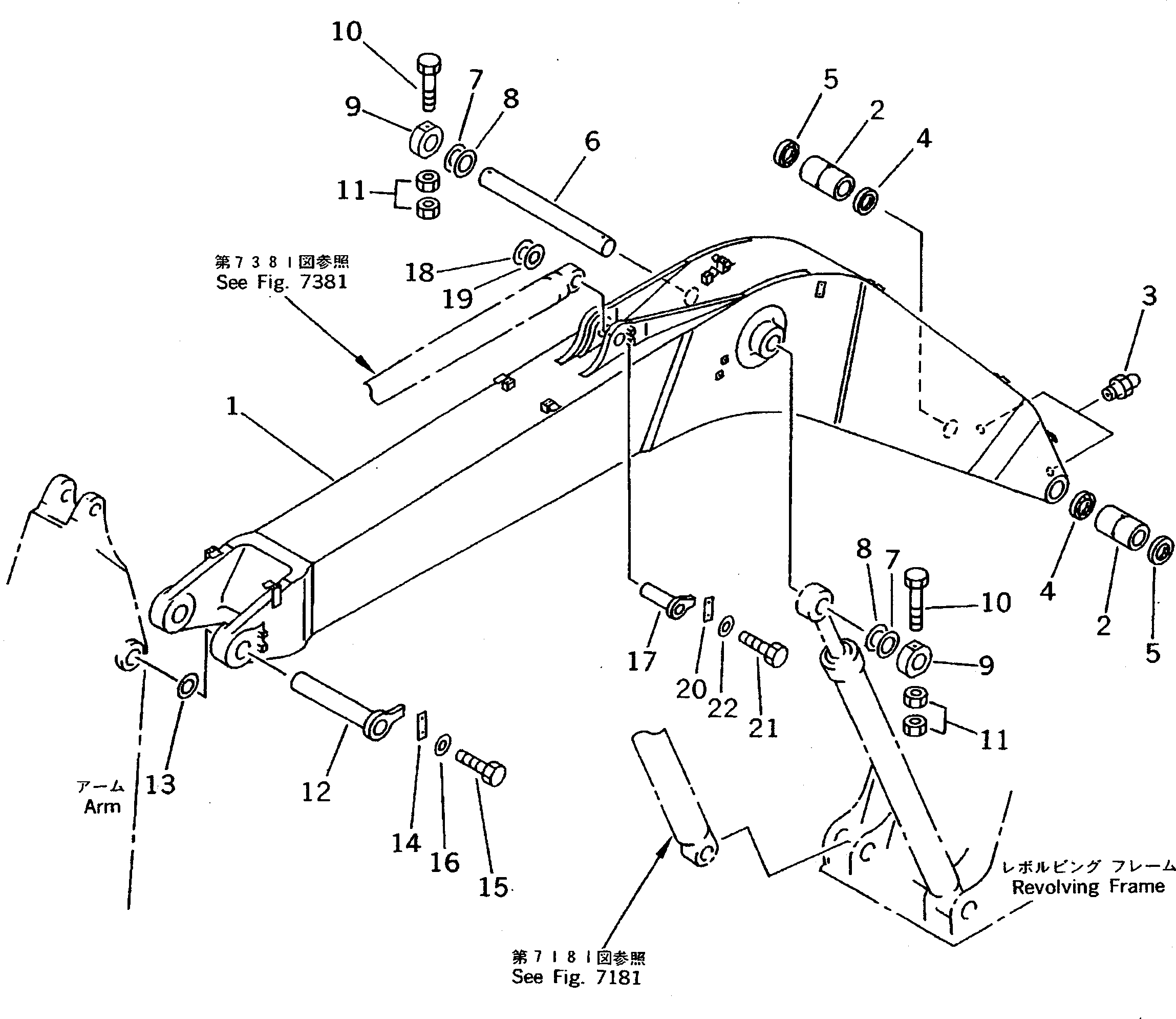 BOOM GROUP (\8\206-70-X1011) KOMATSU