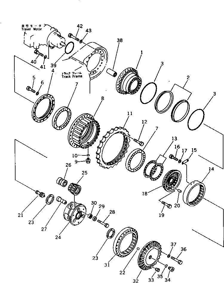 BEARING,WITH SPACER 208-27-31331 KOMATSU