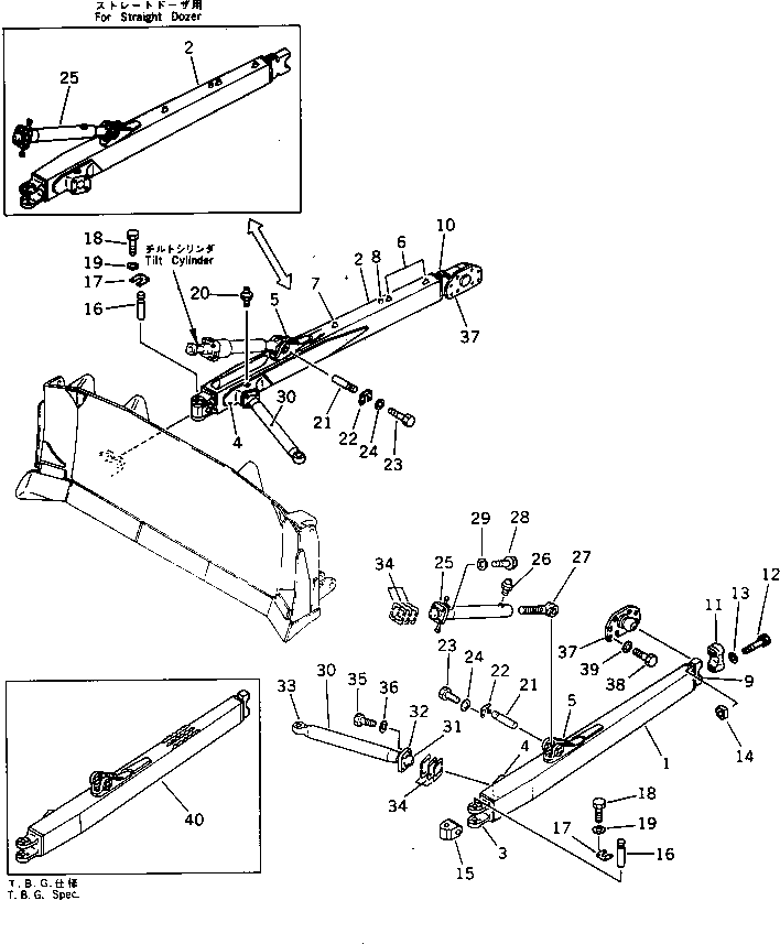 FRAME,R.H. (FOR STRAIGHT DOZER) 175-71-35122 KOMATSU