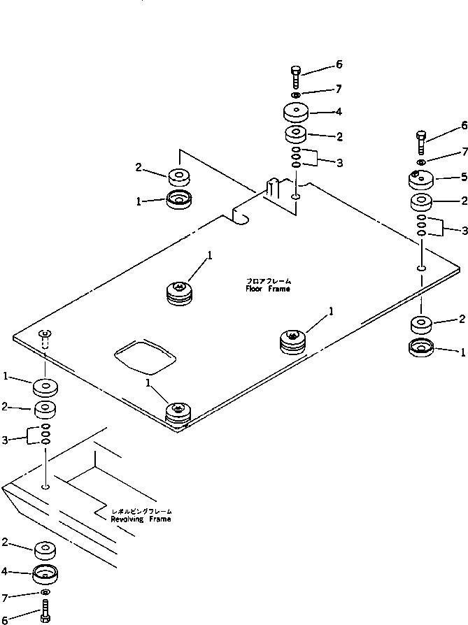 FLOOR GROUP (\8\20Y-54-X1201) KOMATSU