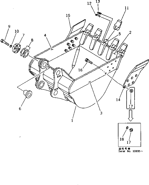 BUCKET GROUP (\8\209-920-X211) KOMATSU