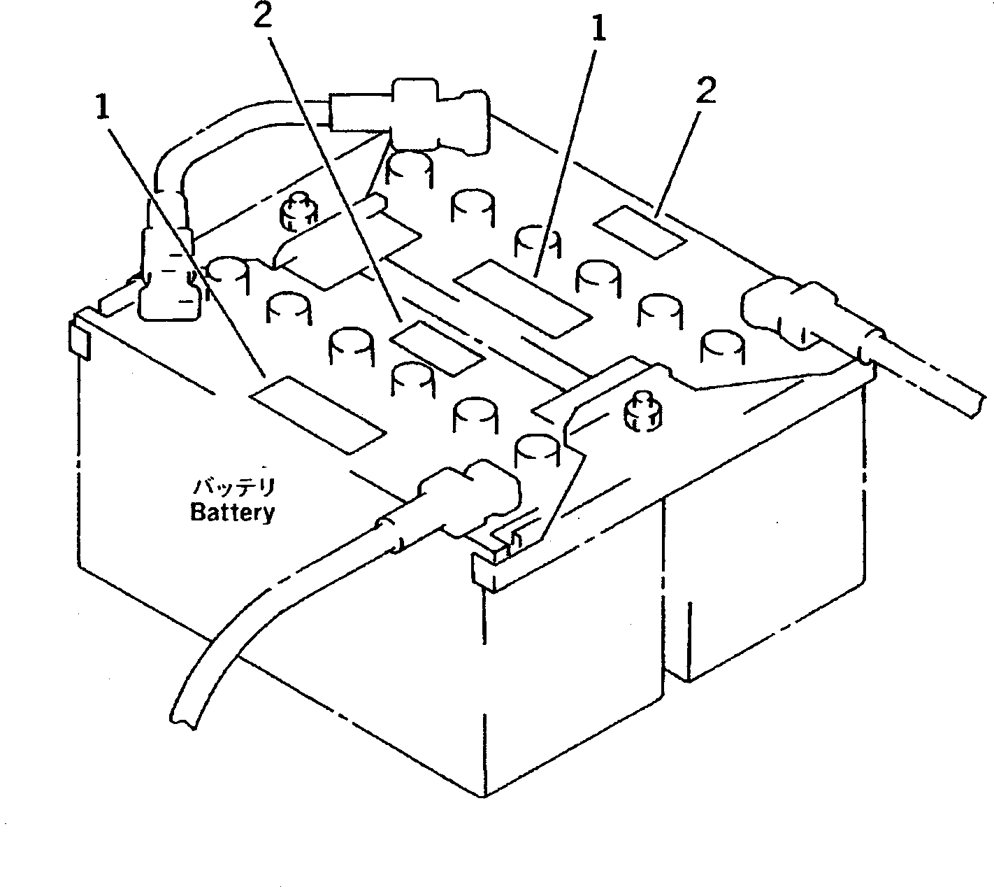 BATTERY CAUTION G. (\8\20Y-99-X1331) KOMATSU