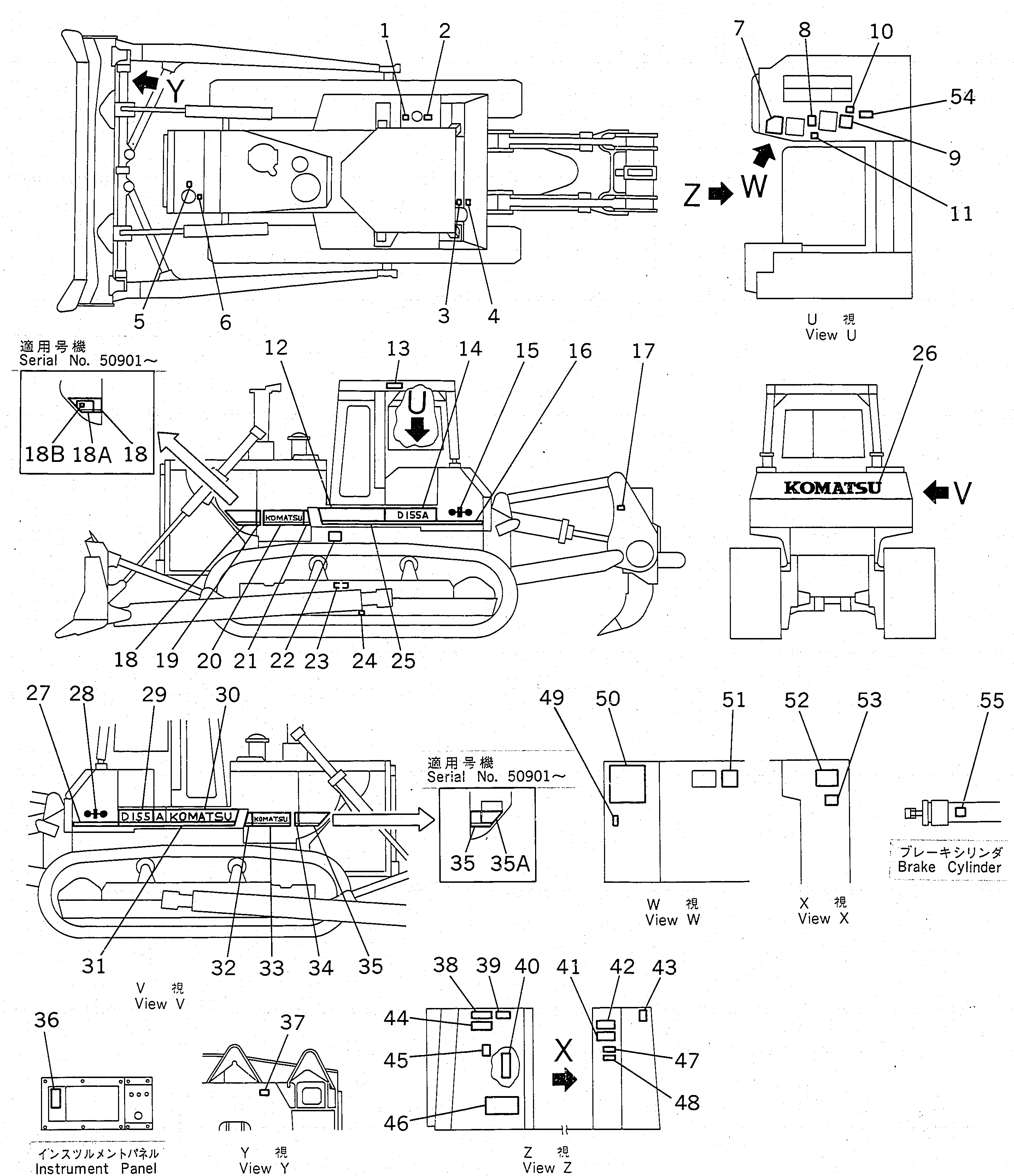 PLATE, SAFETY,FIRE PREVENTION 09666-04100 KOMATSU