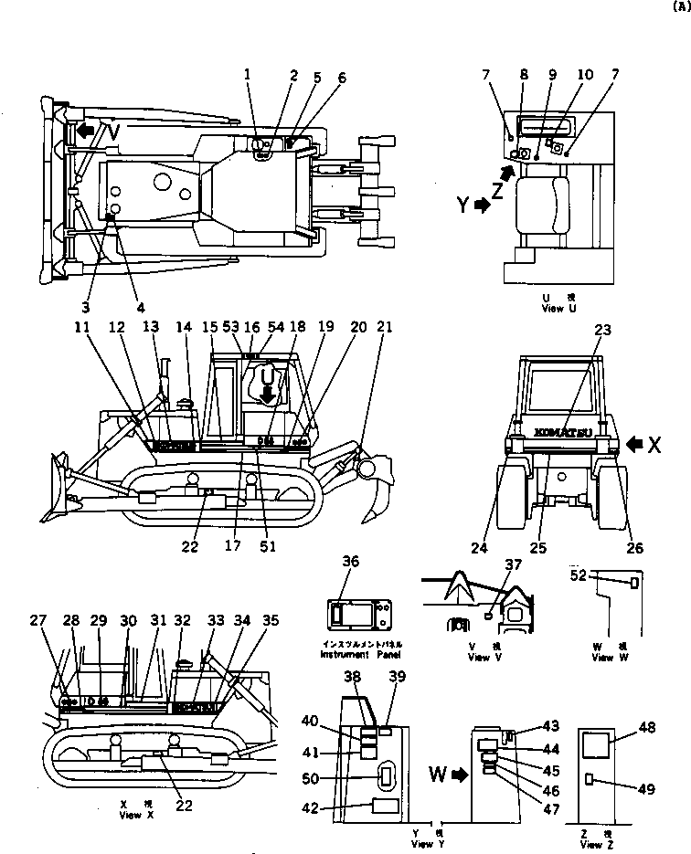 PLATE, MARK,RIPPER 09691-00835 KOMATSU