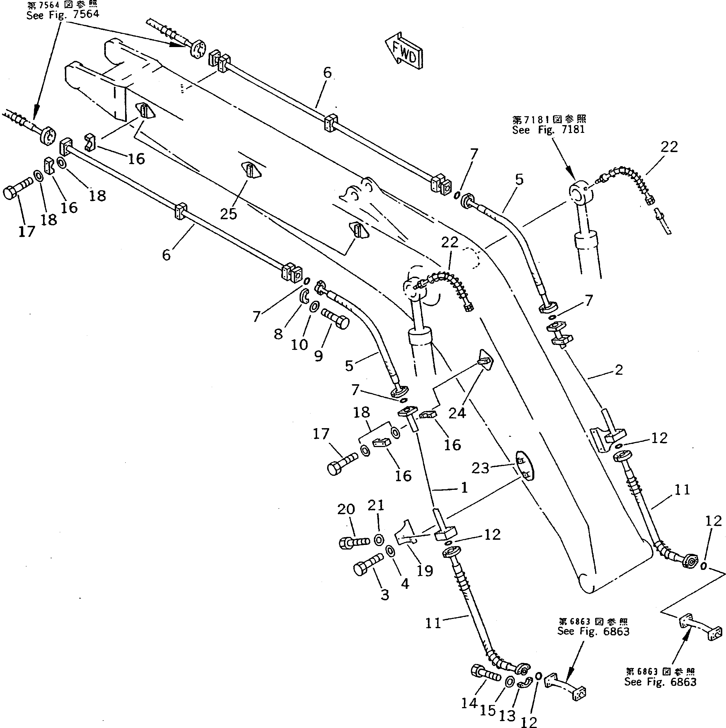 Шланг 07074-21015 KOMATSU
