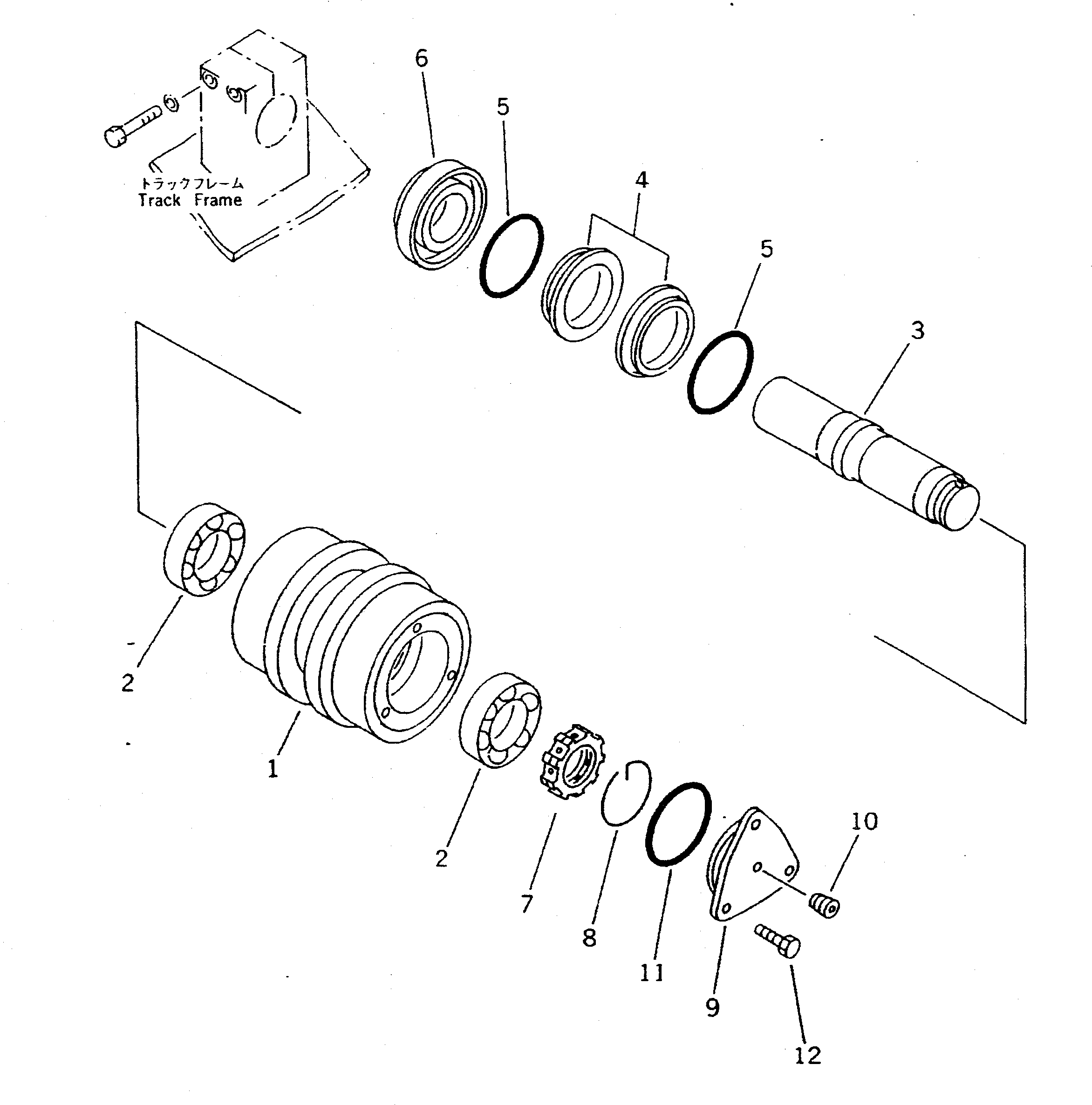 Поддерживающий каток в сборе 207-30-00240 KOMATSU