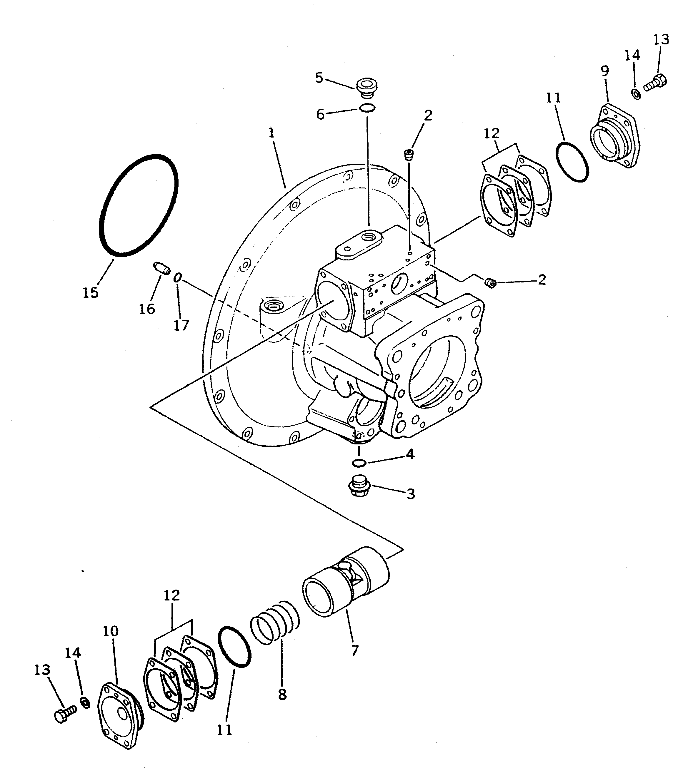 Уплотнительное кольцо круглого сечения (\7\07000-52015) KOMATSU