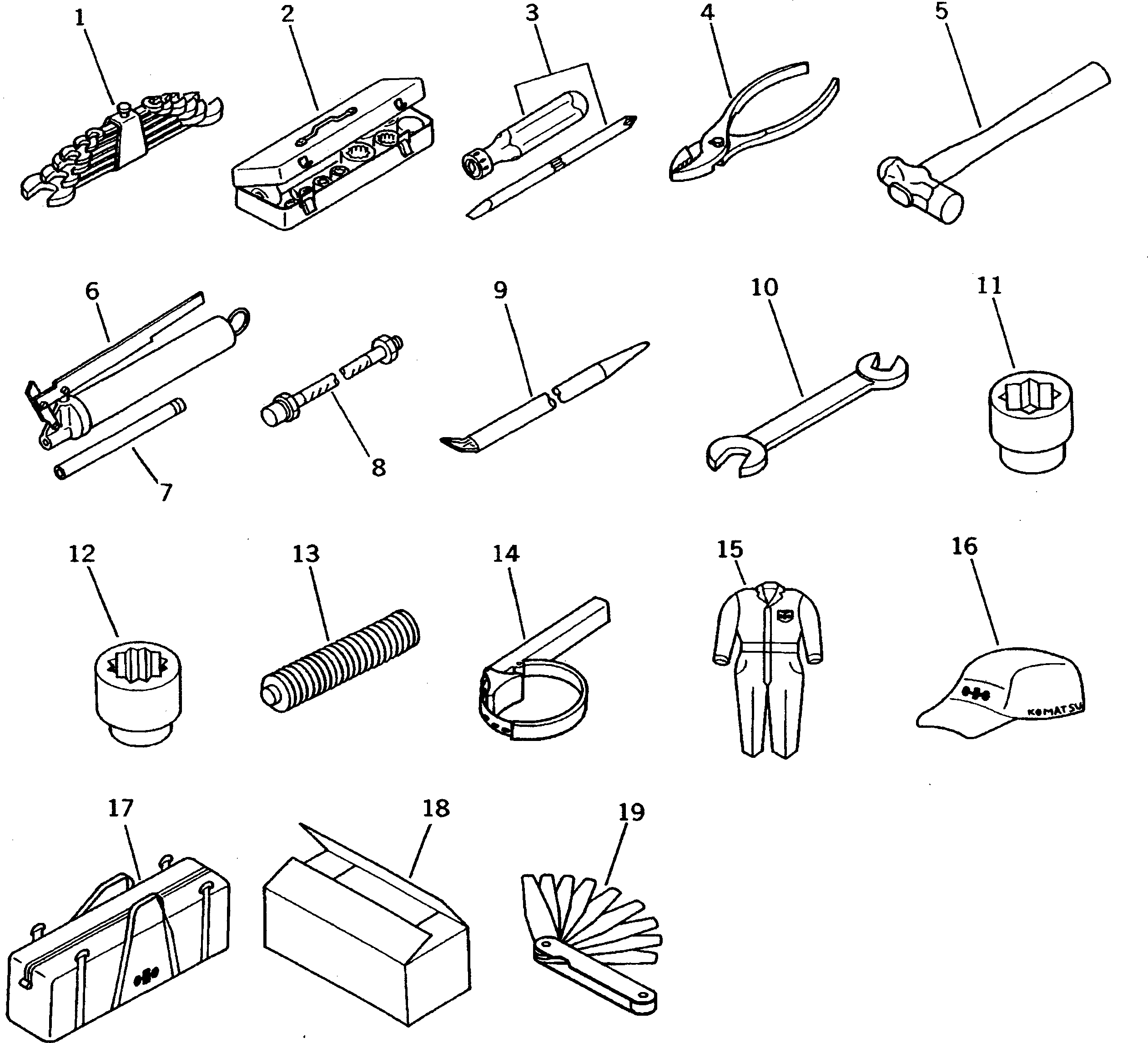 TOOL GROUP (\8\198-98-X1101) KOMATSU