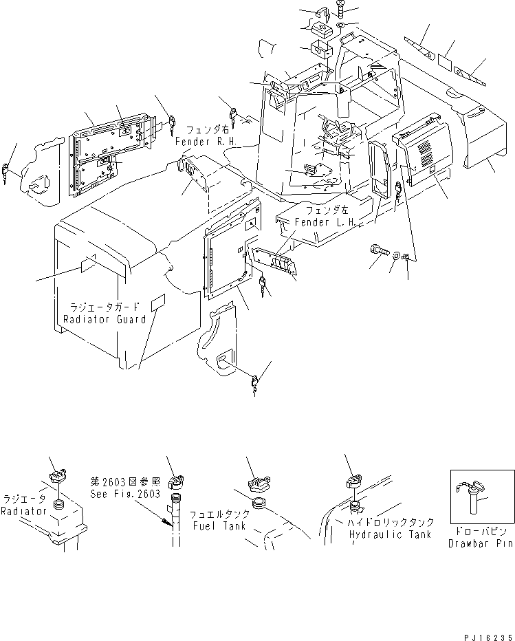 Крышка правая 175-862-6640 KOMATSU