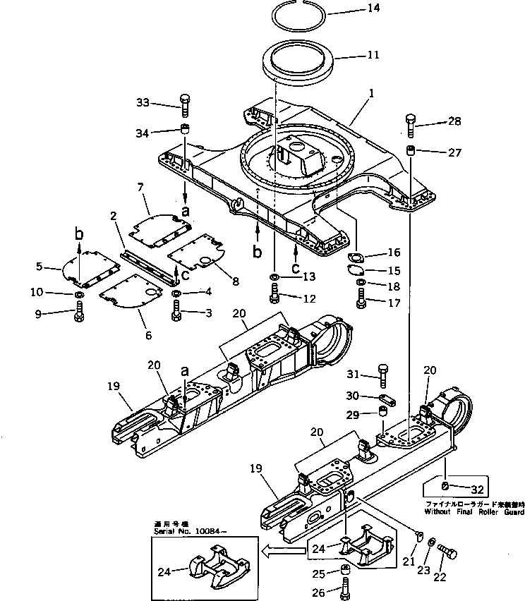 FRAME,L.H. (FOR EC) 21N-30-11710 KOMATSU