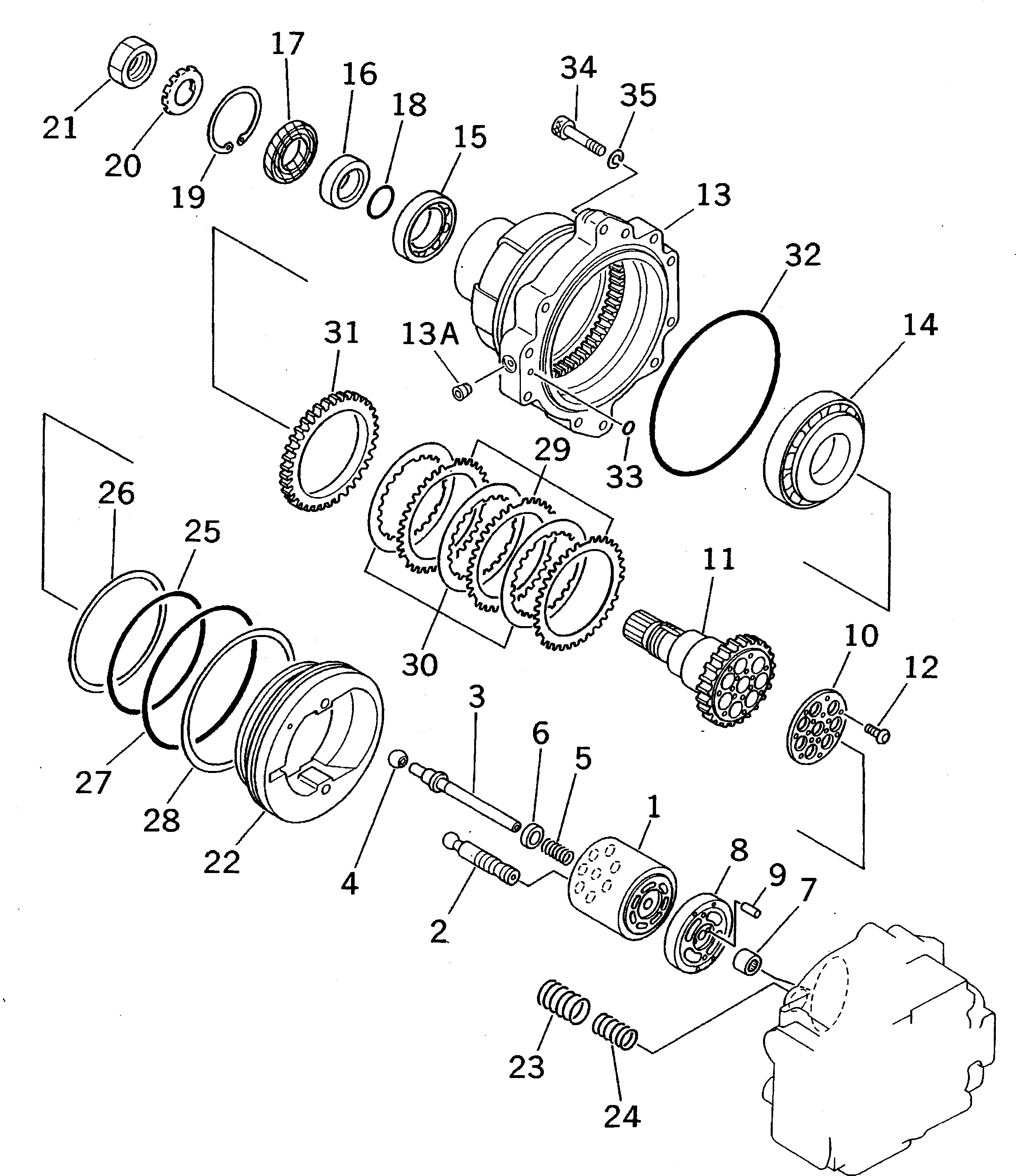 BRAKE CASE SUB ASS'Y 706-75-00070 KOMATSU