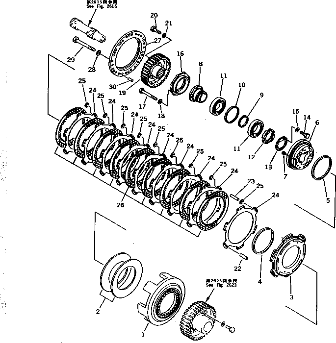 CLUTCH AND BRAKE A.,(B) 195-22-00302 KOMATSU