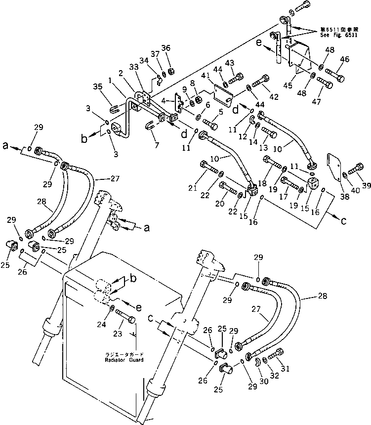 HOSE,(B) 07122-11207 KOMATSU