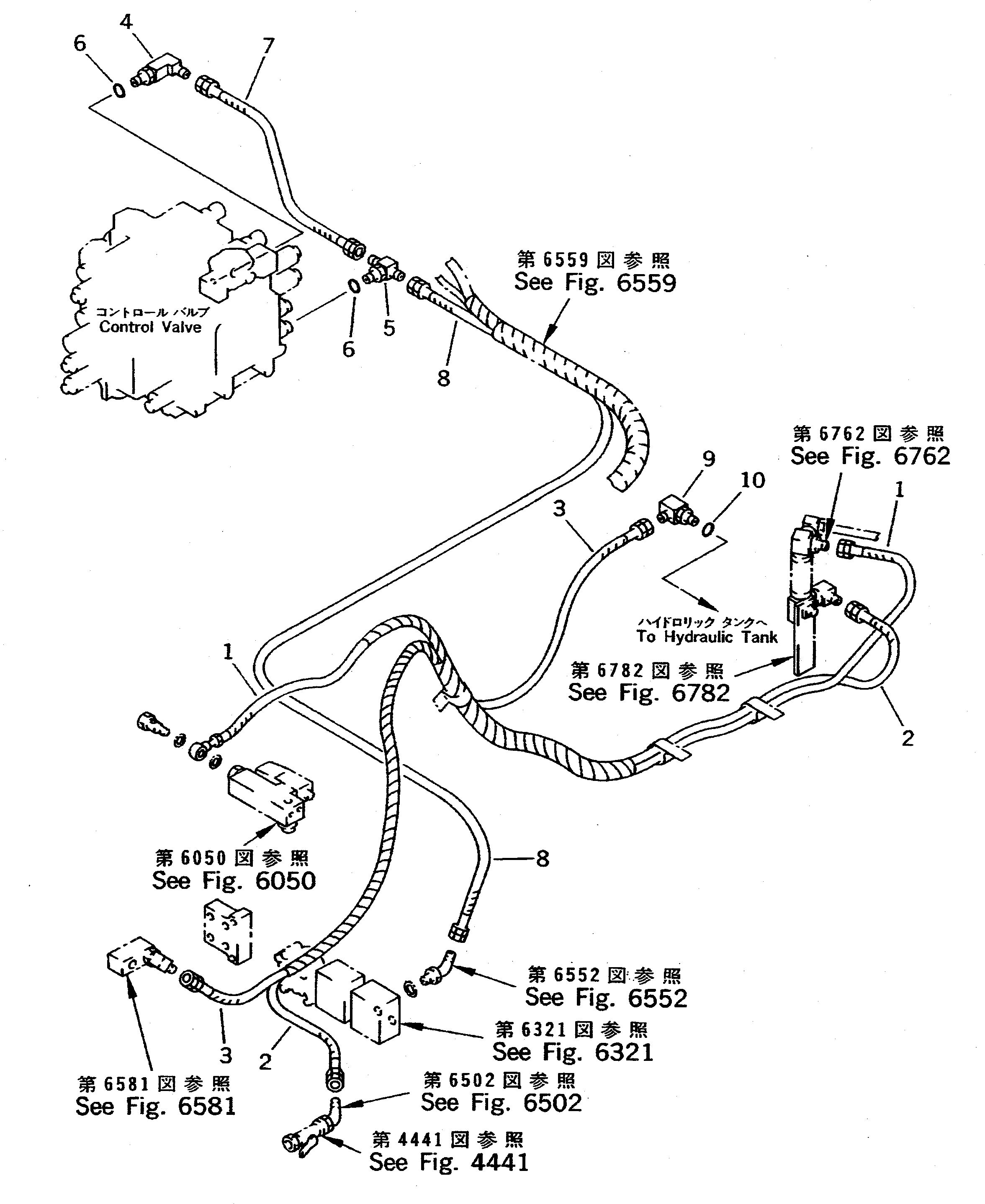 PIPING GROUP (\8\208-62-X4520) KOMATSU