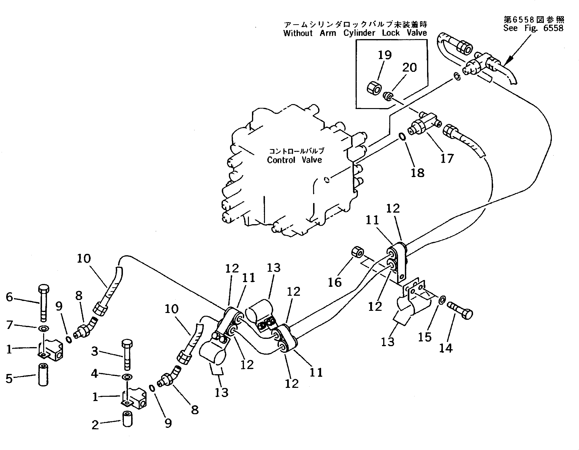 PIPING GROUP,BOOM LOCK (\8\206-62-X6100) KOMATSU