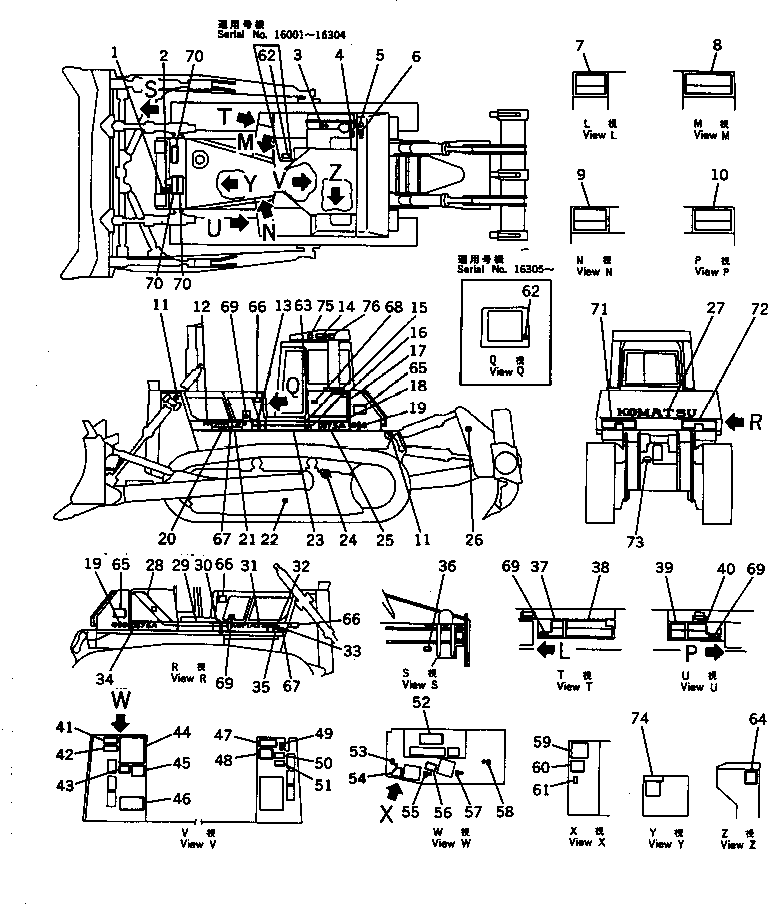 STRIPE,R.H. 195-98-24710 KOMATSU