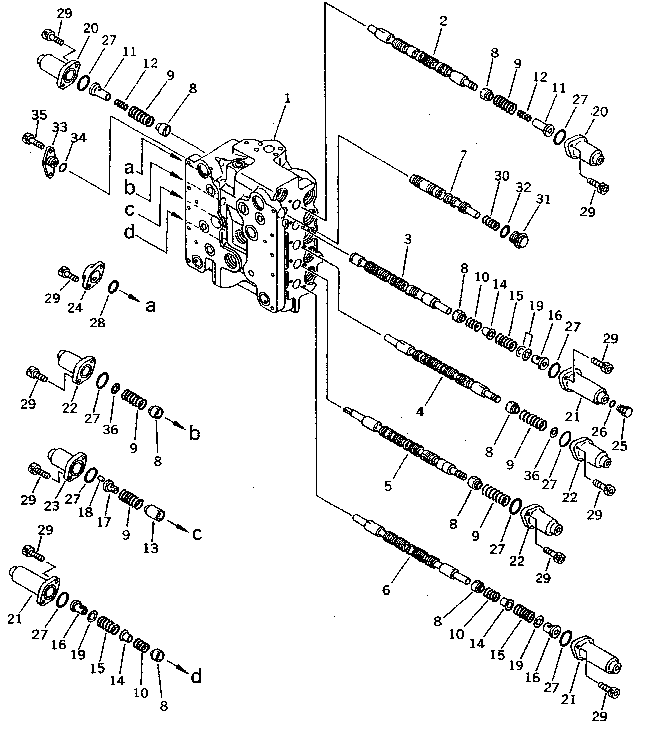Клапан в сборе 709-95-94201 KOMATSU