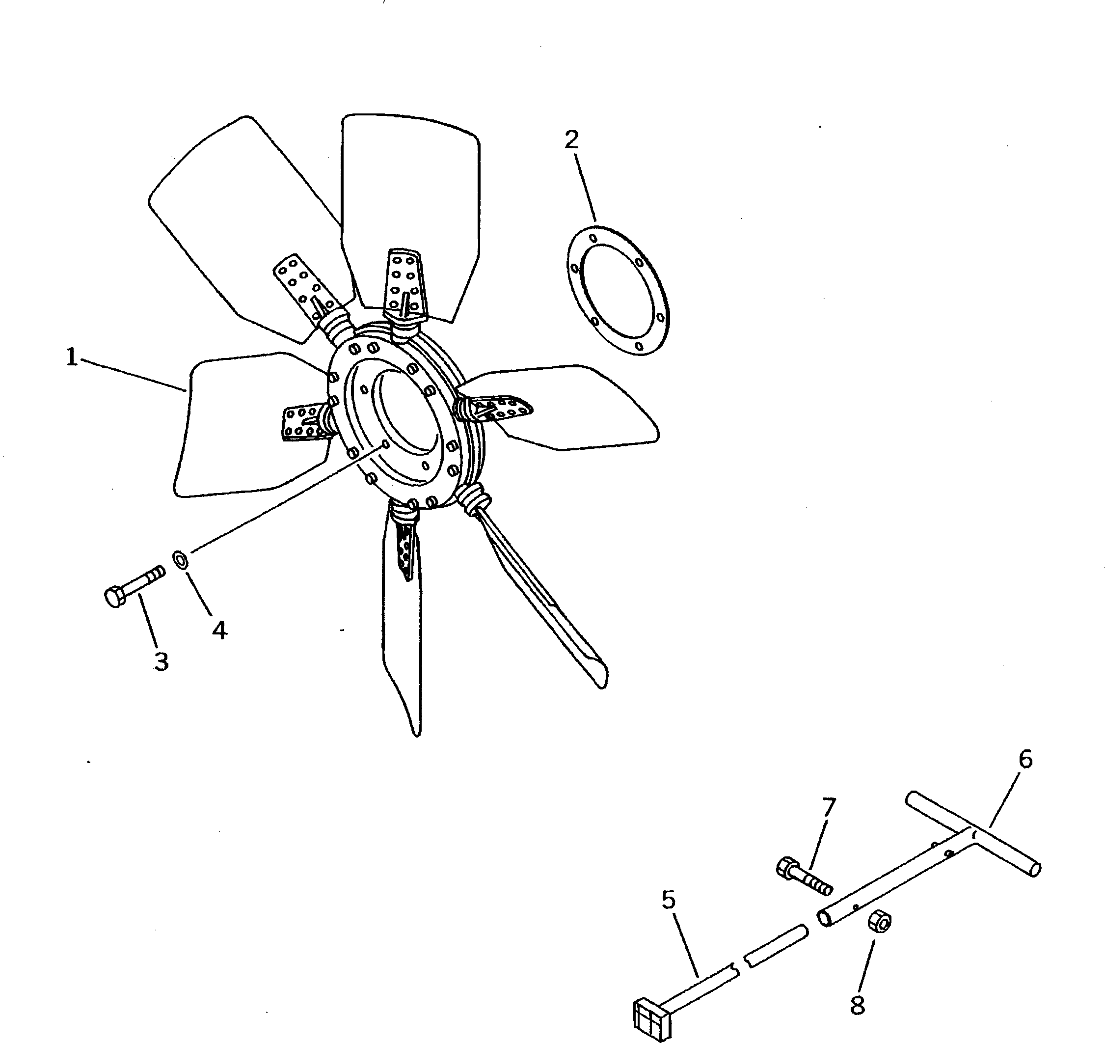 FAN,COOLING 600-614-5220 KOMATSU