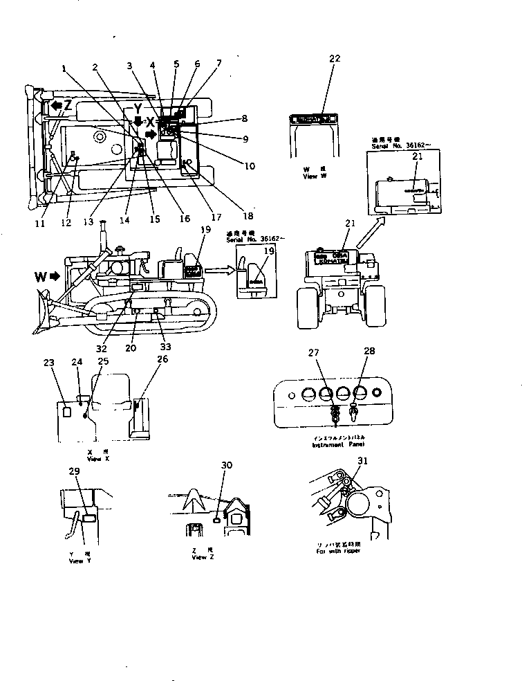 PLATE, MARK,D85A 09692-06852 KOMATSU