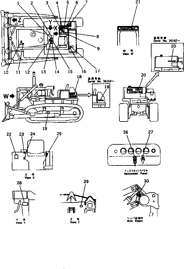 PLATE, INSTRUCTION,OIL FILTER 09655-50120 KOMATSU