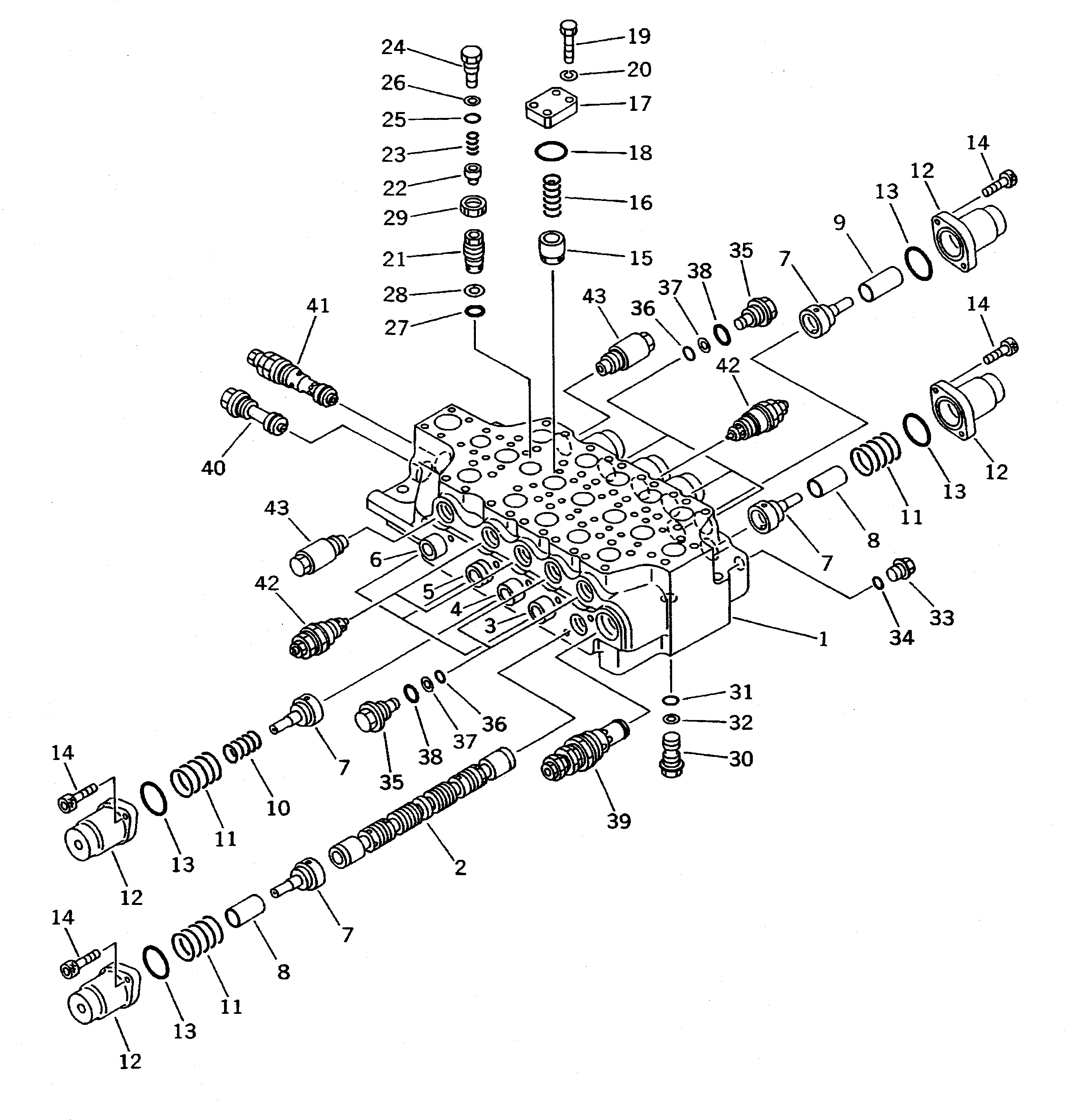 Клапан в сборе, предохранительный (709-10-53800) KOMATSU