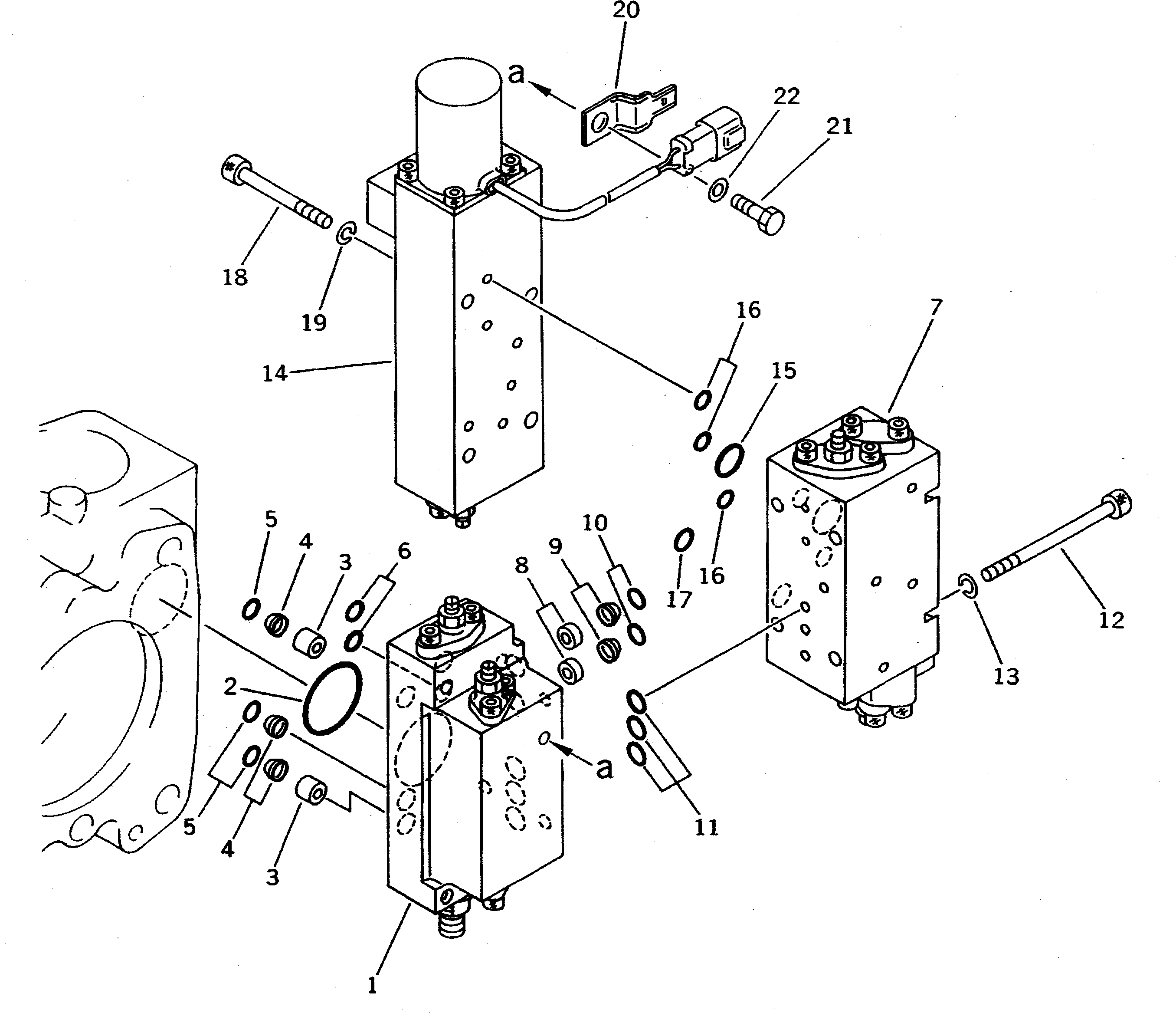 SERVO VALVE SUB A.,FRONT (708-25-09311) KOMATSU