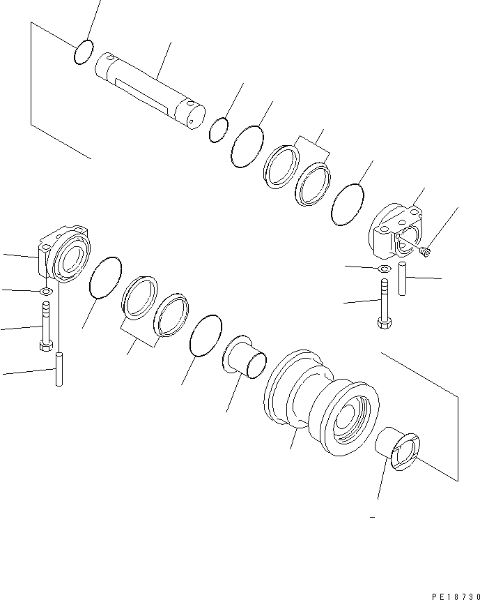 Опорный каток в сборе 209-30-00231 KOMATSU