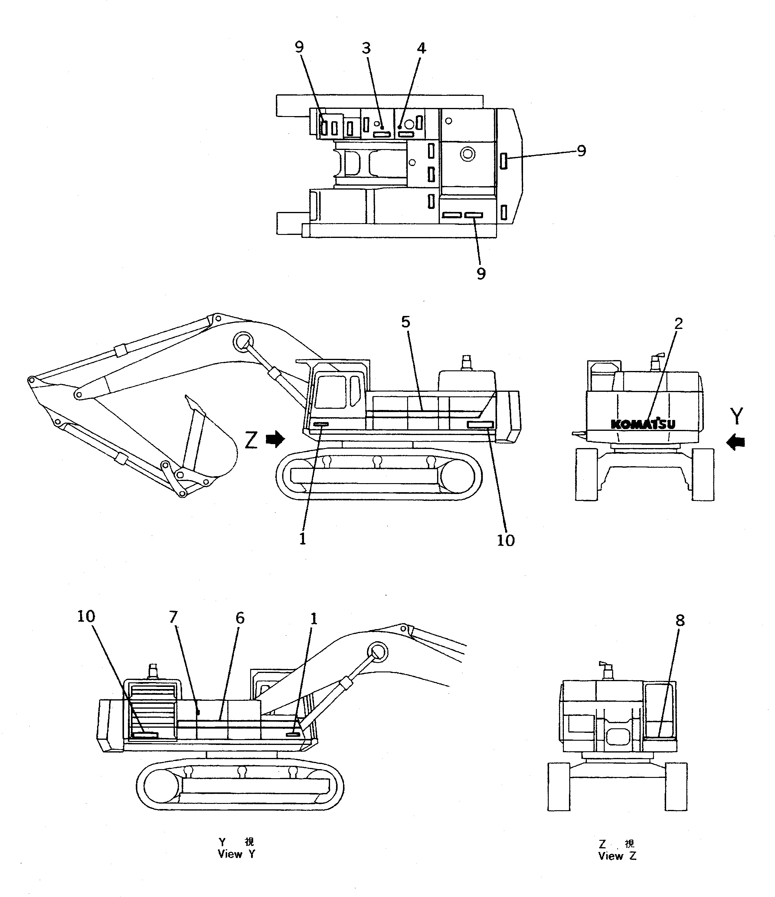 PLATE¤ MARK,(PC650SE) 209-00-61830 KOMATSU
