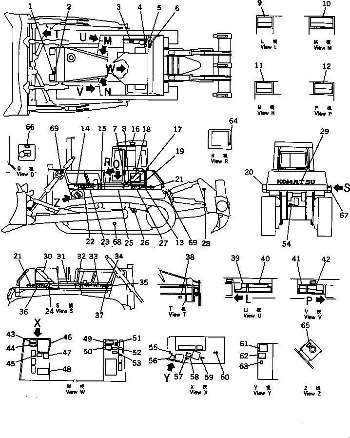 STRIPE,L.H. 195-98-24820 KOMATSU