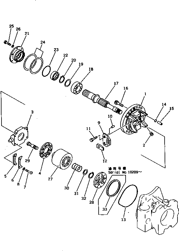 CRADLE ASS'Y,FRONT (\7\708-25-00330) KOMATSU