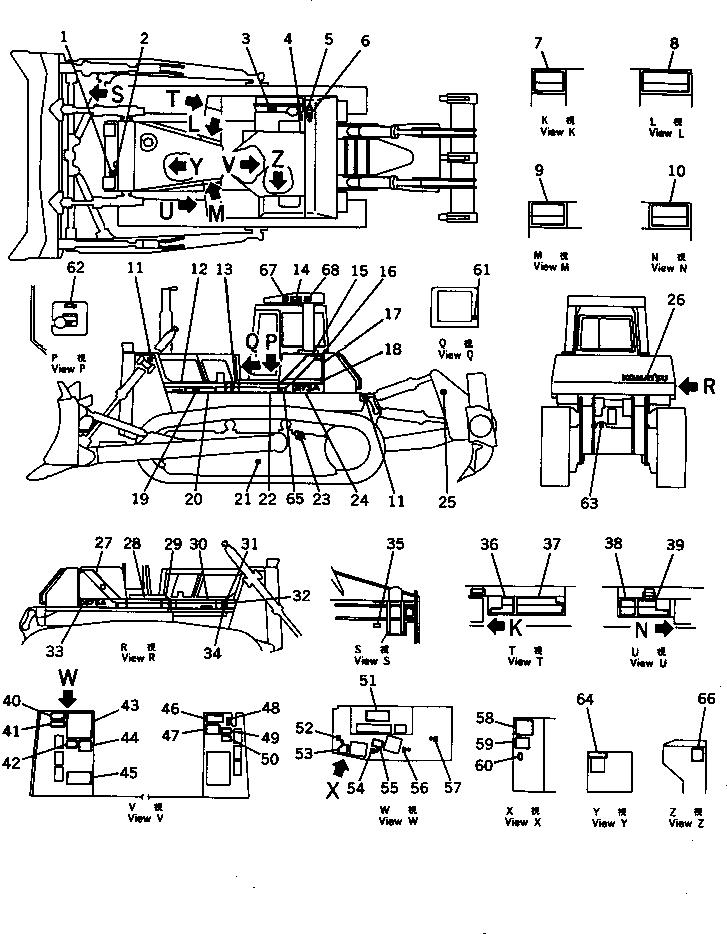 Предупреждающая табличка 195-98-23470 KOMATSU