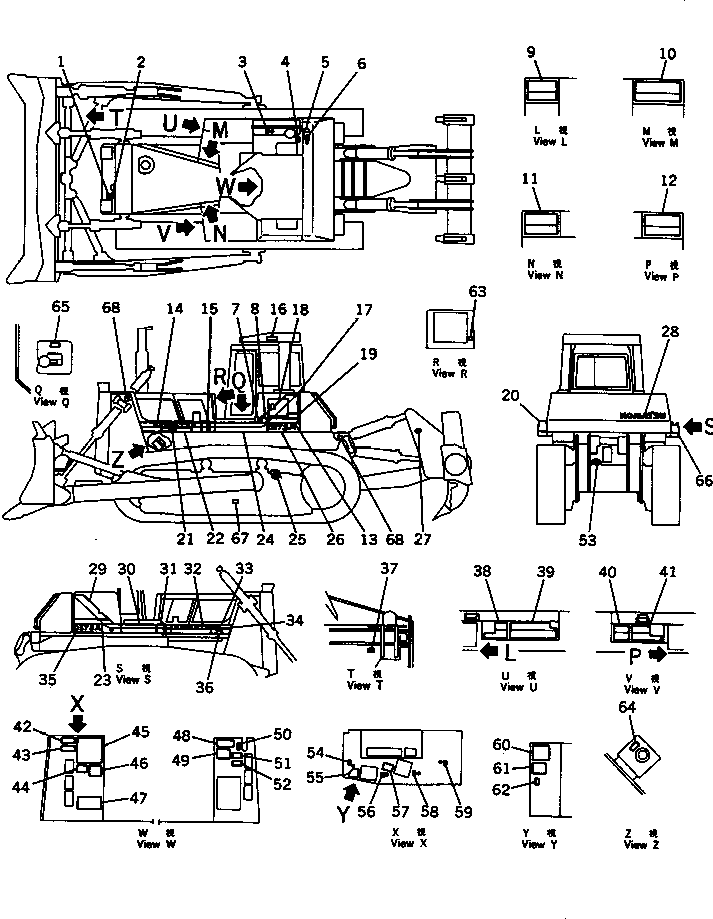 STRIPE,L.H. 195-98-24751 KOMATSU