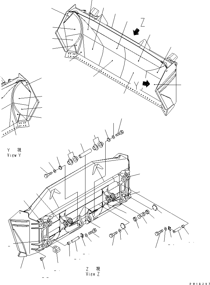 Пластина правая (сварная) 19M-72-21990 KOMATSU
