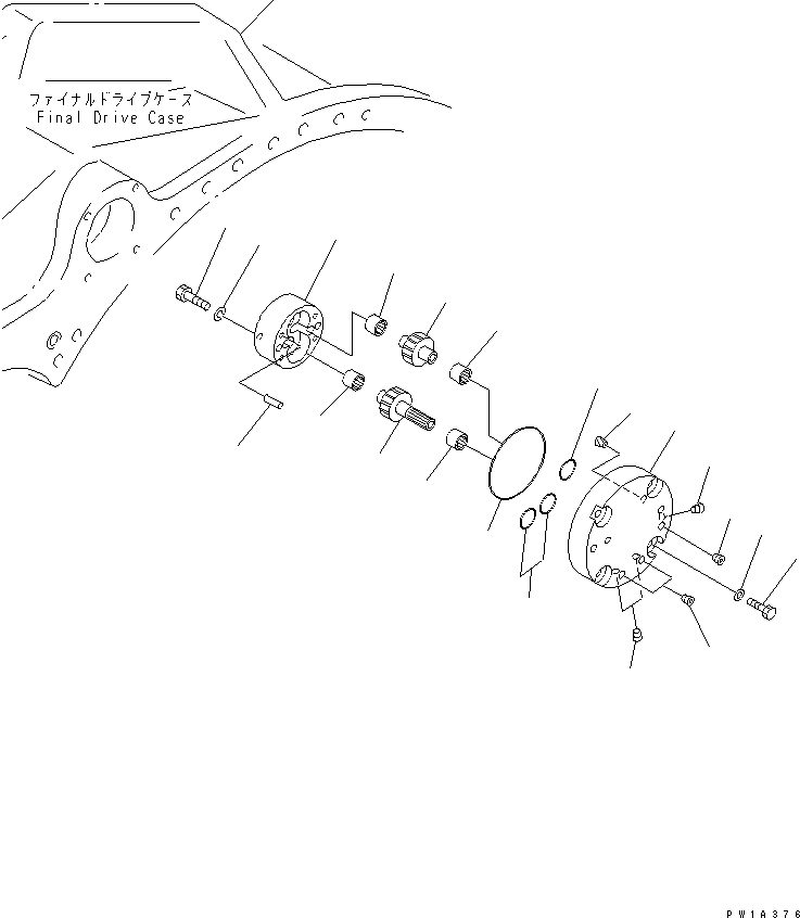 FINAL DRIVE ASS'Y,(W/RIPPER) (FOR FUJISAKA) 19M-27-00104 KOMATSU