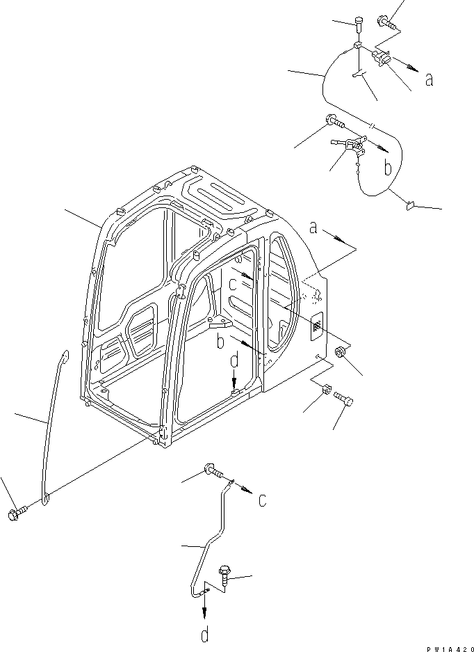 Кабина оператора в сборе 209-54-00370 KOMATSU