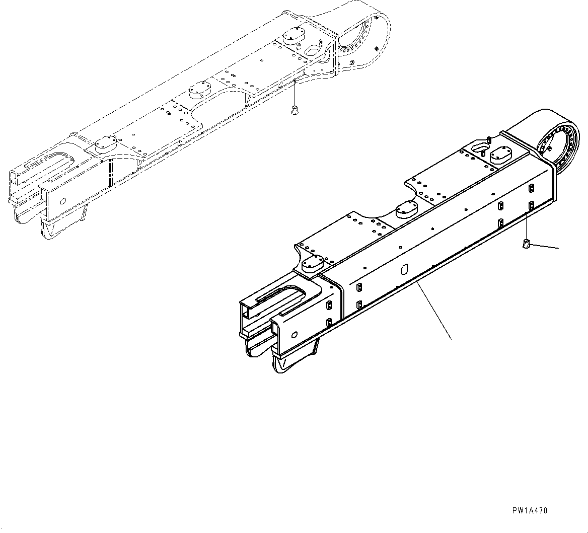 Рама левая 21M-30-12181 KOMATSU