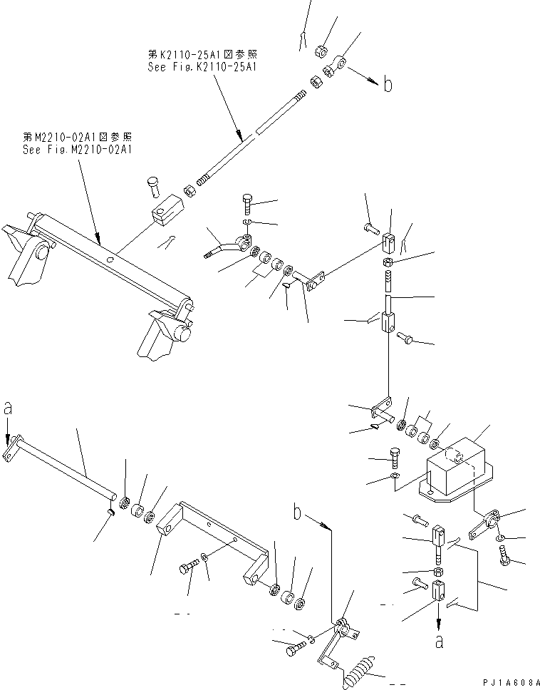Рычаг правый 156-43-21210 KOMATSU