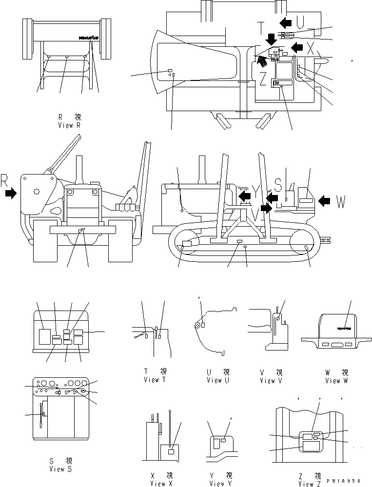 Предупреждающая табличка 6128-82-4591 KOMATSU